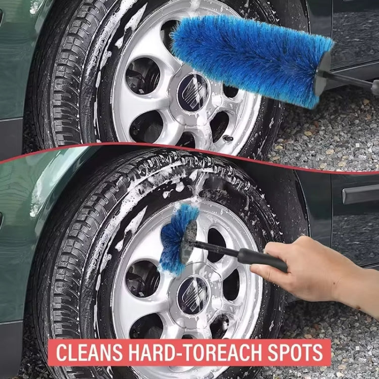 3pcs /Set Car Wash Engine Compartment Cleaning Detail Brush(Blue)