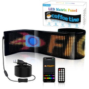 LED Flexible Screen Advertising  Large Screen Supports APP Bluetooth Control 35.4 x 7.6 Inch USB