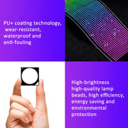 LED Flexible Screen Advertising  Large Screen Supports APP Bluetooth Control 35.4 x 7.6 Inch USB