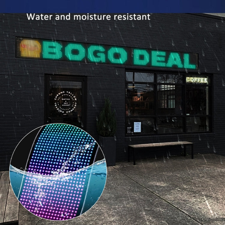 LED Flexible Screen Advertising  Large Screen Supports APP Bluetooth Control 35.4 x 7.6 Inch USB