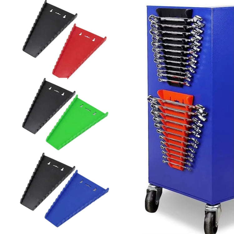 12-Slot Plastic Magnetic Removable Tray Wrench Storage Bracket(Black+Red)