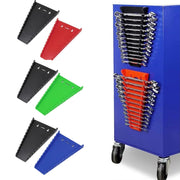 12-Slot Plastic Magnetic Removable Tray Wrench Storage Bracket(Black+Red)