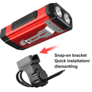 E-SMARTER K011 Bike LED Lamp USB Rechargeable Cycling Light COB Bright Flashlight(Silver)