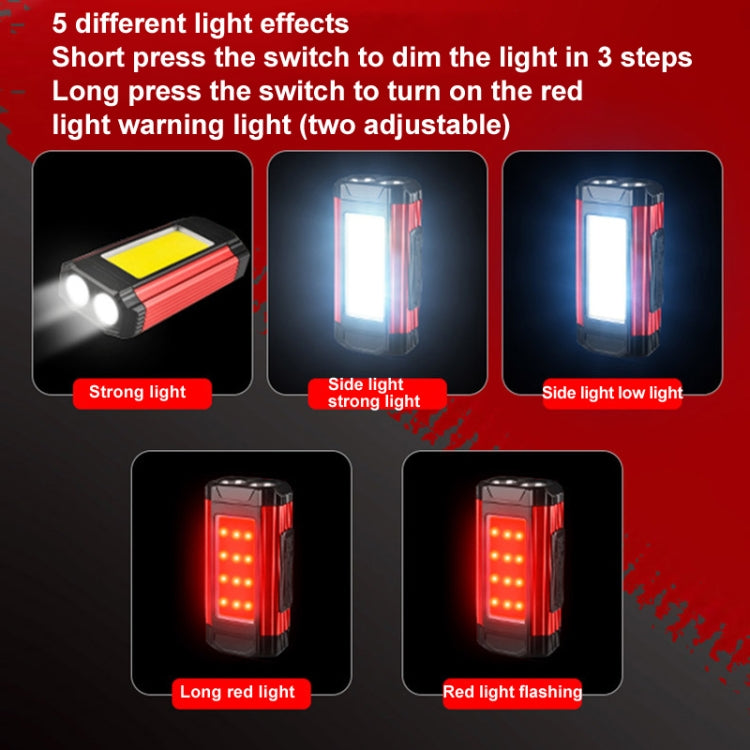 E-SMARTER K011 Bike LED Lamp USB Rechargeable Cycling Light COB Bright Flashlight(Silver)
