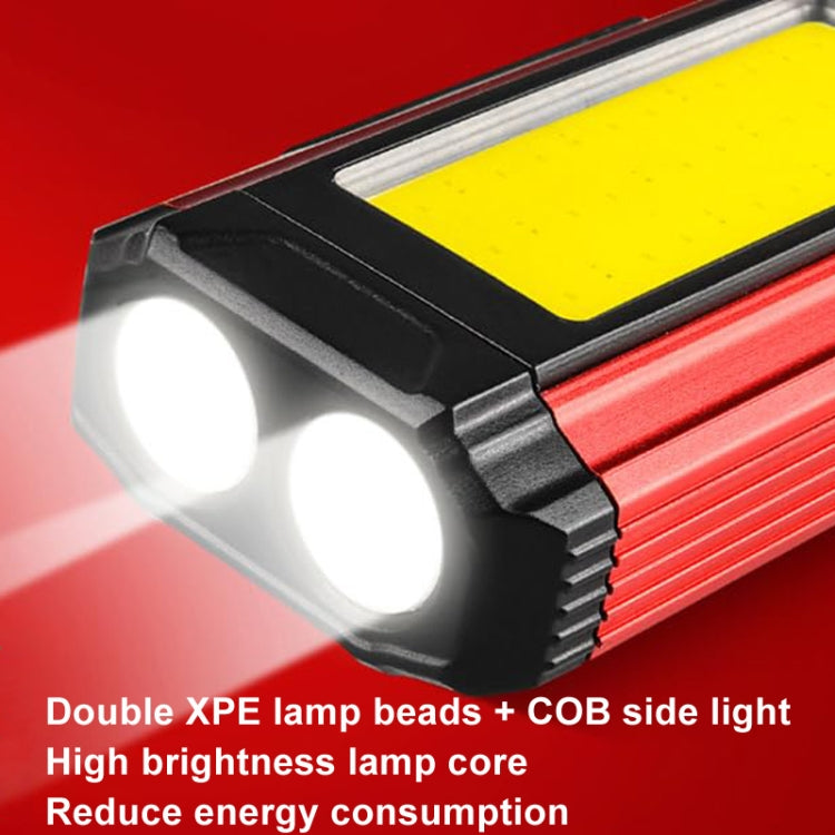 E-SMARTER K011 Bike LED Lamp USB Rechargeable Cycling Light COB Bright Flashlight(Silver)