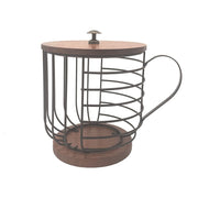 Coffee Companion Storage Rack Cup-Shaped Kitchen Storage Basket, Color: Black No Words���Lid