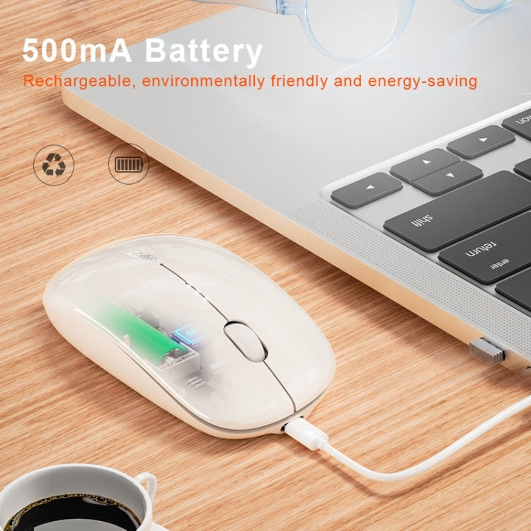 Inphic M1 2nd Generation Wireless Mice Rechargeable Mute Business Office Home Laptop Mouse, Color: 2.4G Black