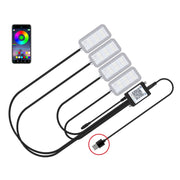 Eight-Color LED Voice Control Car Music Rhythm Atmosphere Light, Specification: 5V USB APP