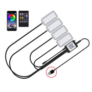 Eight-Color LED Voice Control Car Music Rhythm Atmosphere Light, Specification: 5V USB APP + Remote Control