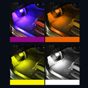 Eight-Color LED Voice Control Car Music Rhythm Atmosphere Light, Specification: 5V USB APP + Remote Control