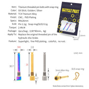 Mountain Road Bicycle Titanium Alloy Clip Pad Latch With Retaining Spring, Color: Pin + Circlip Colorful