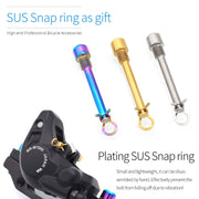 Mountain Road Bicycle Titanium Alloy Clip Pad Latch With Retaining Spring, Color: Pin + Circlip Gold
