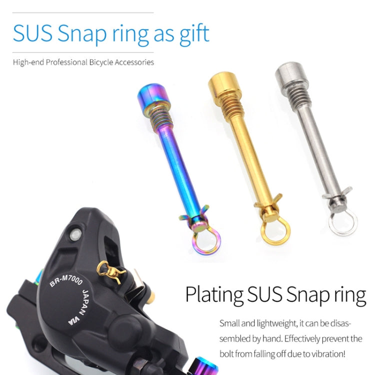 Mountain Road Bicycle Titanium Alloy Clip Pad Latch With Retaining Spring, Color: Pin + Circlip Titanium