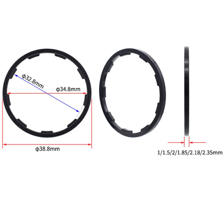 Bicycle Hub Freehub Slotted Flywheel Gasket, Size: 2.18mm