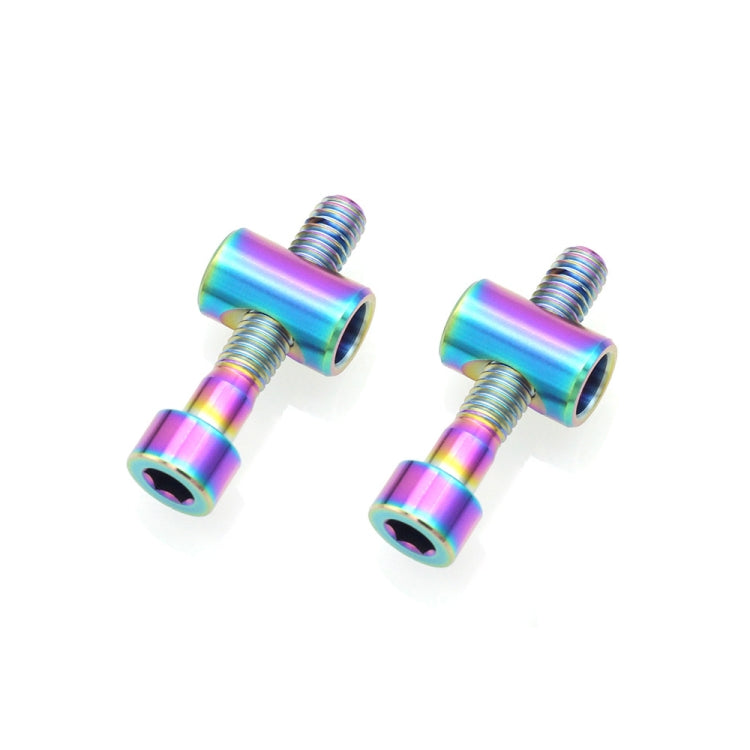 Bicycle Titanium Alloy Seat Post Locking Screws, Color: M6x30 Colorful