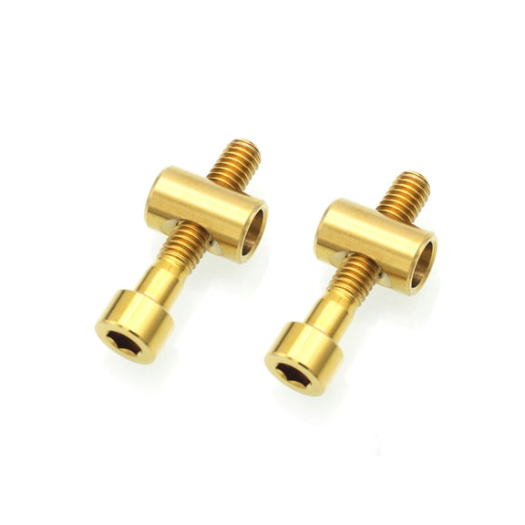 Bicycle Titanium Alloy Seat Post Locking Screws, Color: M6x30 Gold
