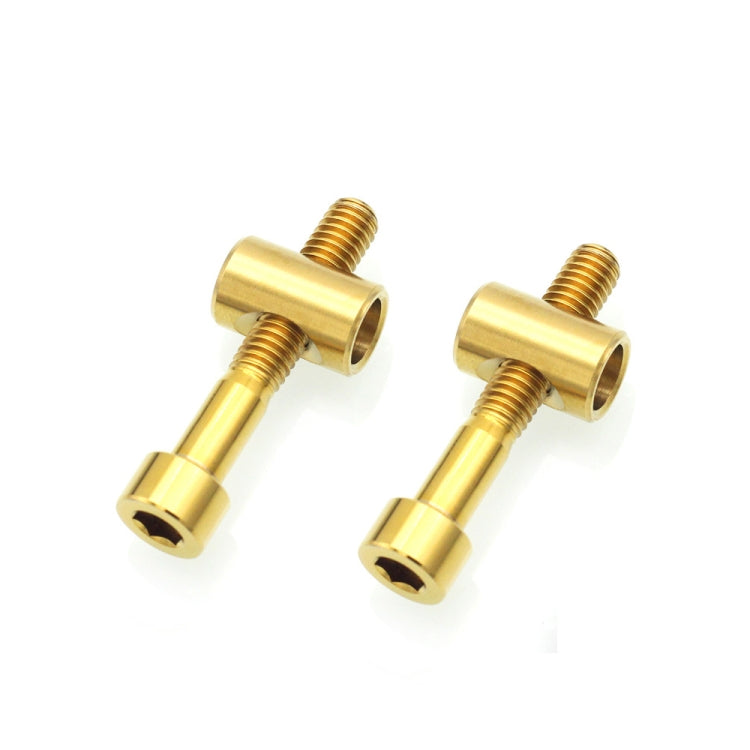 Bicycle Titanium Alloy Seat Post Locking Screws, Color: M6x35 Gold