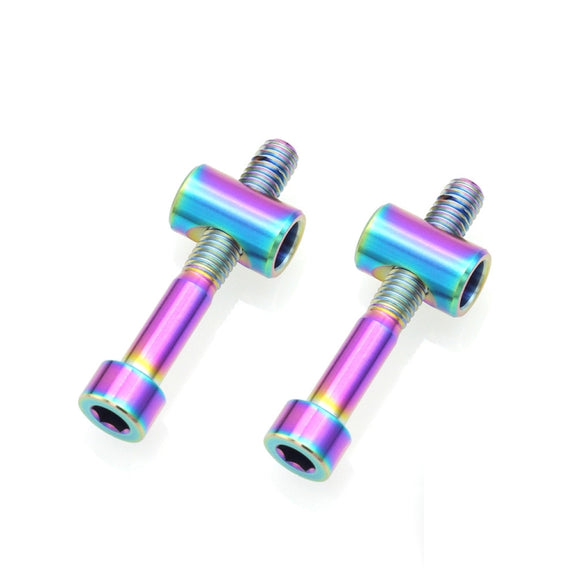 Bicycle Titanium Alloy Seat Post Locking Screws, Color: M6x40 Colorful