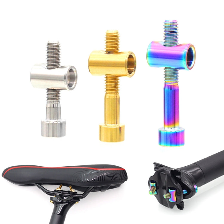 Bicycle Titanium Alloy Seat Post Locking Screws, Color: M6x40 Titanium