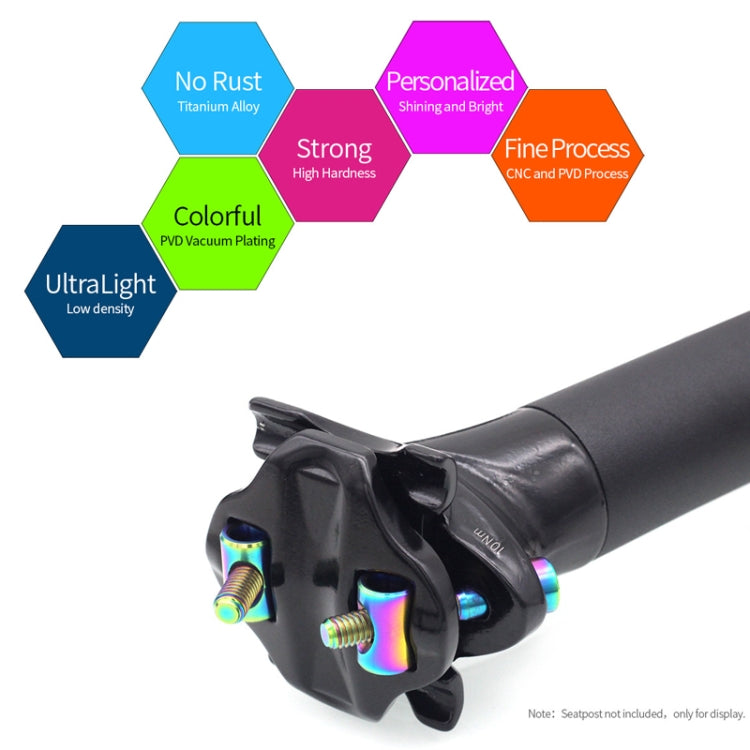 Bicycle Titanium Alloy Seat Post Locking Screws, Color: M6x40 Titanium