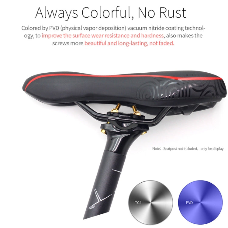 Bicycle Titanium Alloy Seat Post Locking Screws, Color: M6x40 Titanium