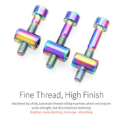 Bicycle Titanium Alloy Seat Post Locking Screws, Color: M6x40 Titanium