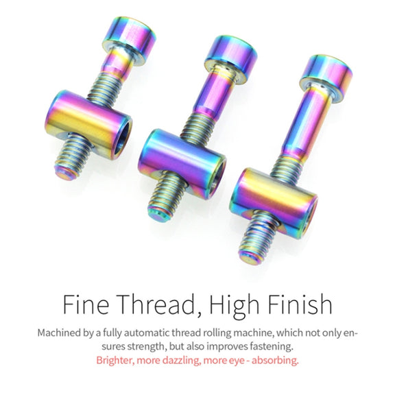 Bicycle Titanium Alloy Seat Post Locking Screws, Color: M6x40 Titanium
