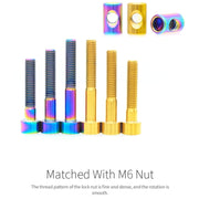 Bicycle Titanium Alloy Seat Post Locking Screws, Color: M6x40 Titanium