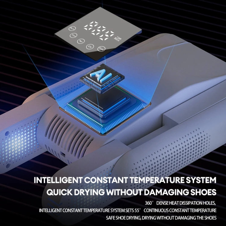 UV Antibacterial LED Touch Intelligent Constant Temperature Shoe Dryer, Spec: EU Plug(White)