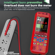 BSIDE O9 Digital Handheld Dual Channel 50MHz Oscilloscope Signal Source Multimeter, Spec: With Single Oscilloscope Probe (Red)