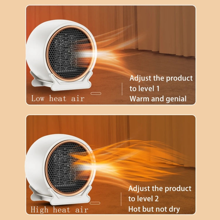 1800W Desktop High-power Two-speed Heater Household Fast Heating Heater, Spec: US Plug(Gray)