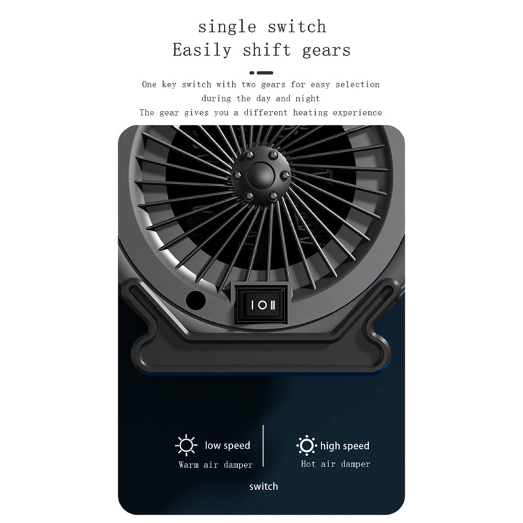 1800W Desktop High-power Two-speed Heater Household Fast Heating Heater, Spec: EU Plug(Gray)