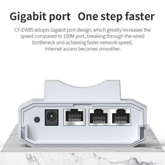 COMFAST CF-EW85 1300Mbps 2.4G/5.8G Gigabit Wireless AP Signal Amplifier Supports DC/POE Power Supply US Plug