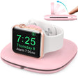 For Apple Watch AhaStyle PT126 Storage Folding Stand Plastic Charging Holder(Pink) - free shipping - PMC TechLife - Order now!