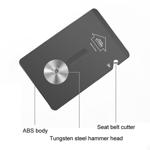 Car Window Breaking Safety Card Emergency Life-Saving Hammer(8.5x5.5cm)