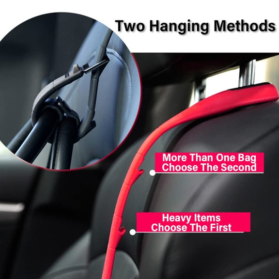Adjustable Silicone Car Seat Back Storage Hook(Brown)