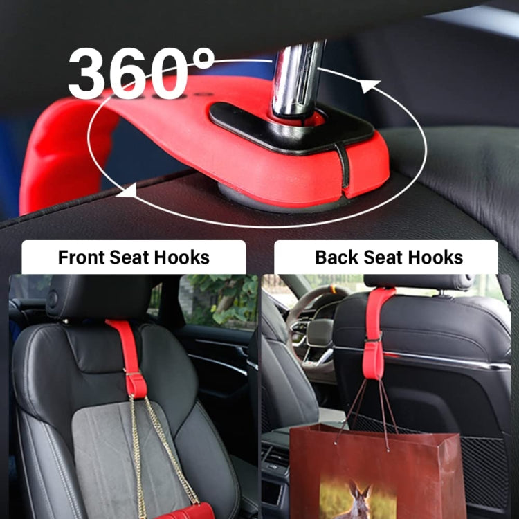Adjustable Silicone Car Seat Back Storage Hook(Brown)