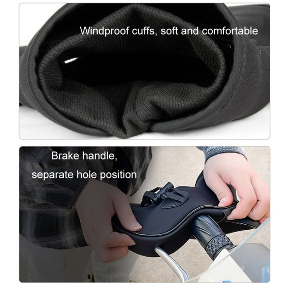 Motorcycle Riding Velvet Warm Grip Gloves(Black)