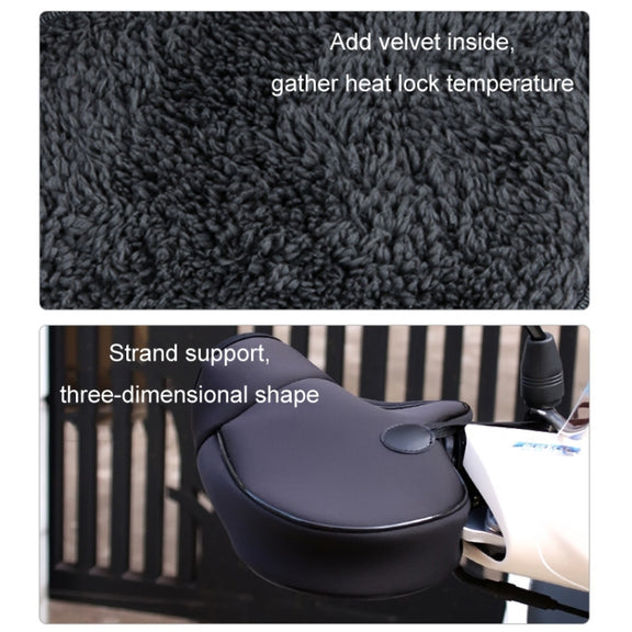 Motorcycle Riding Velvet Warm Grip Gloves(Black)