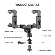 Vehicle Rearview Mirror Bracket Panoramic Sports Camera Car Mount Base Accessory
