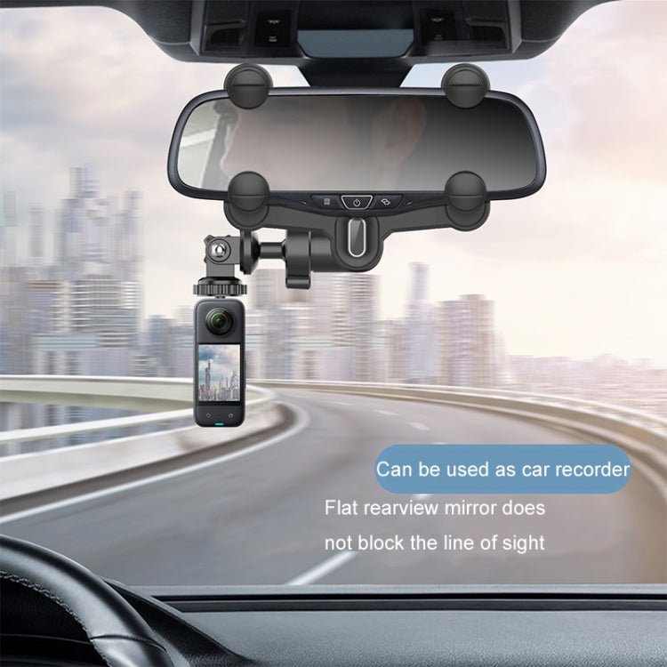 Vehicle Rearview Mirror Bracket Panoramic Sports Camera Car Mount Base Accessory