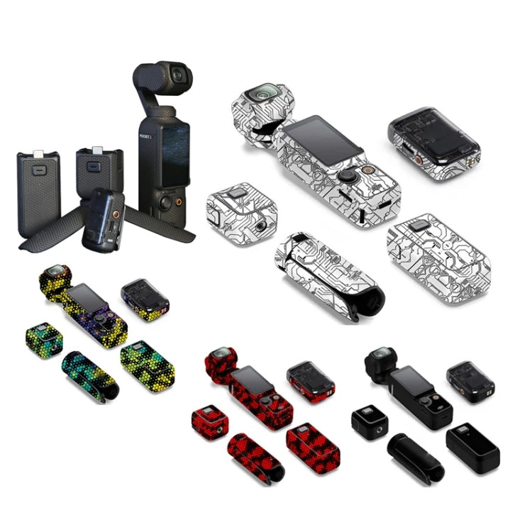 For DJI Pocket 3 Camera Stickers Anti-scratch Non-adhesive Protective Film(Matte Black)