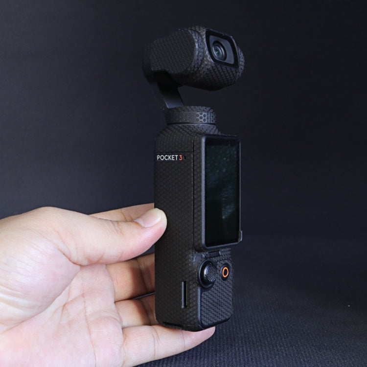 For DJI Pocket 3 Camera Stickers Anti-scratch Non-adhesive Protective Film(Matrix Black)