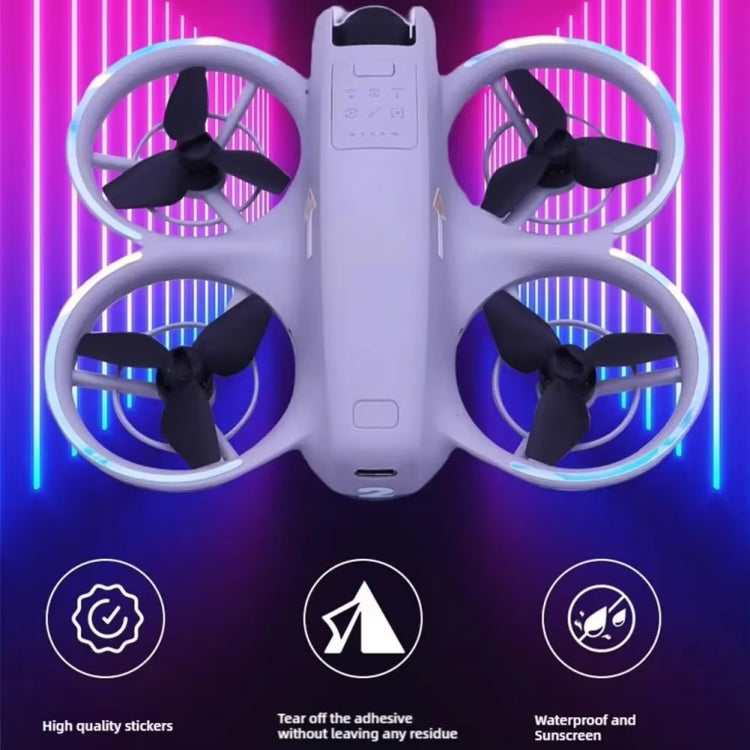 For DJI Neo Luminous Stickers Night Glow Cool Film(Grass Green)
