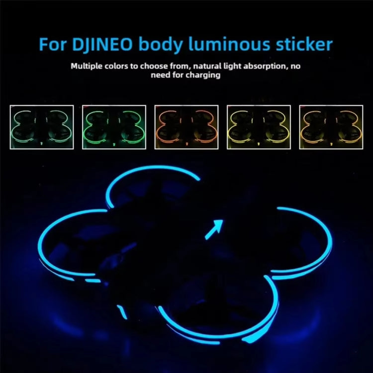 For DJI Neo Luminous Stickers Night Glow Cool Film(Sky Blue)