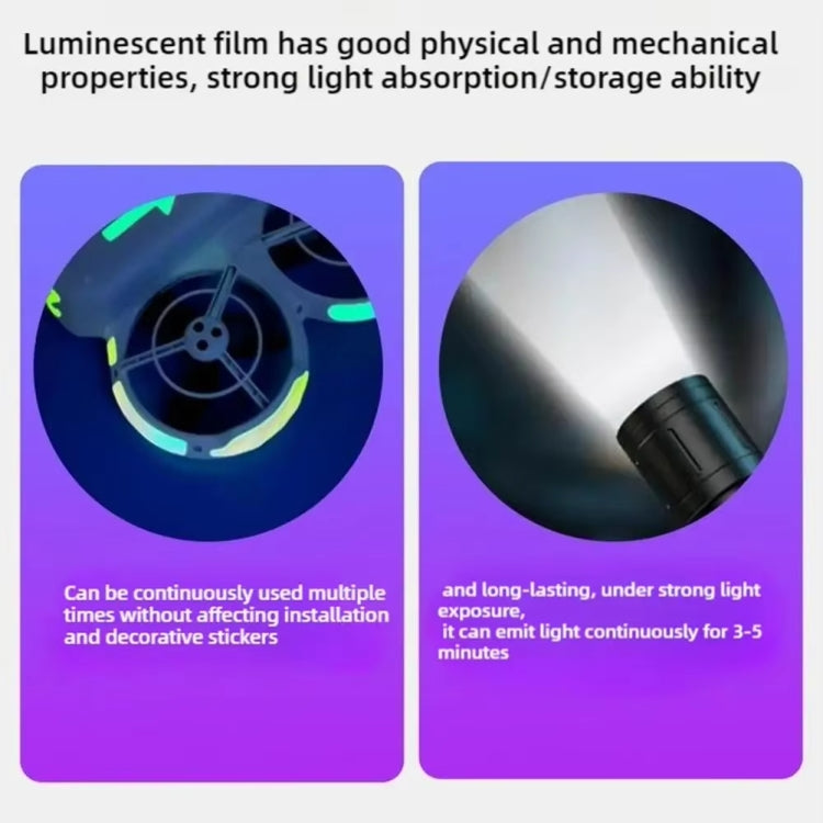 For DJI Neo Luminous Stickers Night Glow Cool Film(Sky Blue)