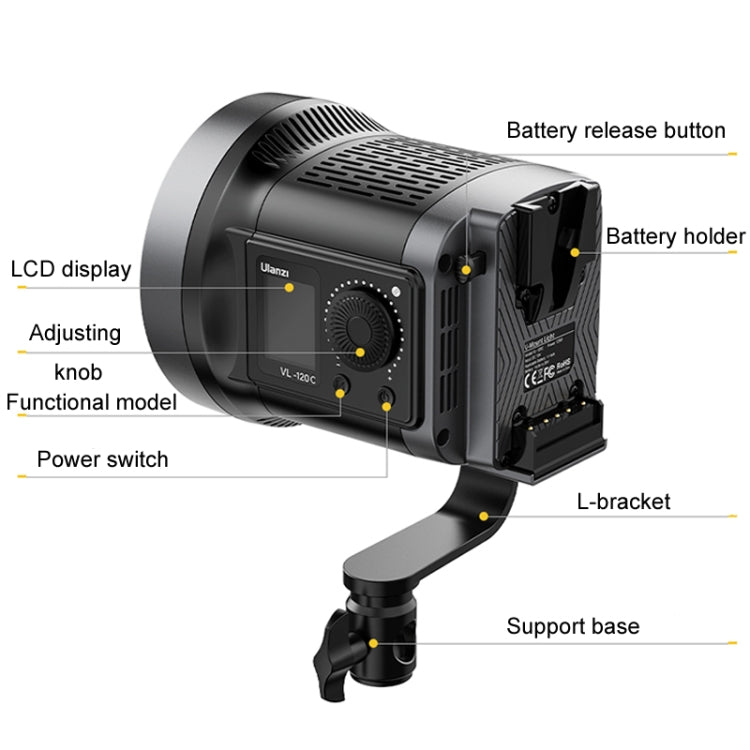 120W Photography Complementary Light Indoor Shooting Video Light, Style: VL-120Bi COB