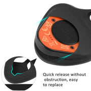 For Bushnell Wingman View Golf GPS Speaker Remote Control Silicone Protective Case With Hook(Black)