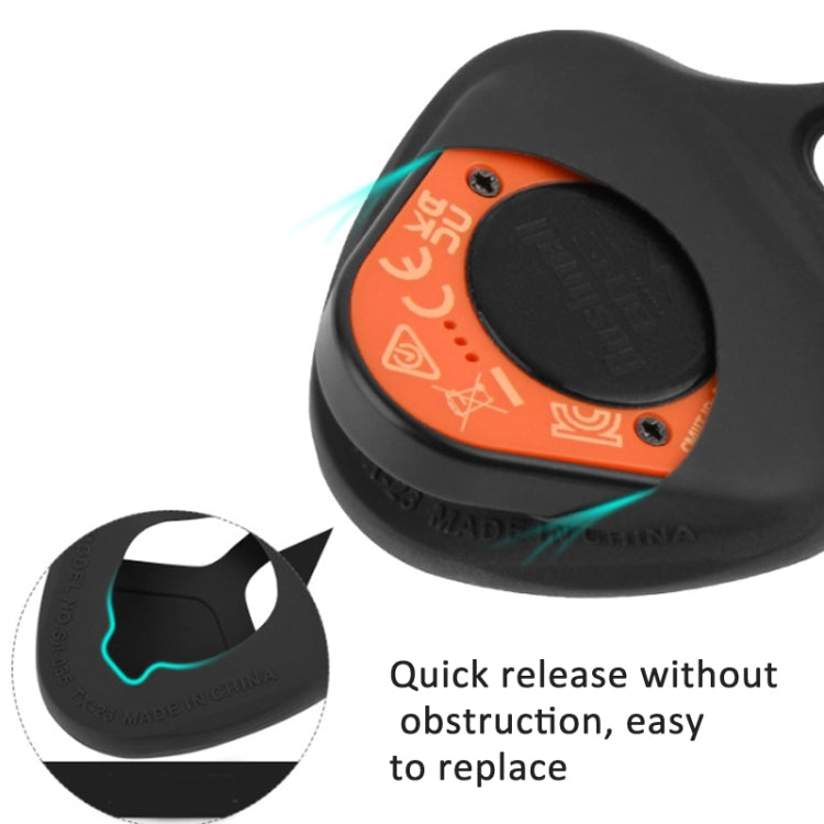 For Bushnell Wingman View Golf GPS Speaker Remote Control Silicone Protective Case With Hook(Black)