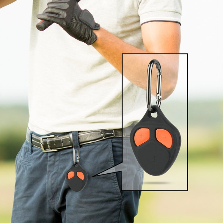 For Bushnell Wingman View Golf GPS Speaker Remote Control Silicone Protective Case With Hook(Black)